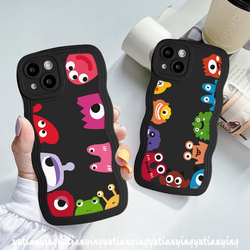 Soft Case Motif Kartun Monster Kecil Untuk OPPO A17 A57 A15 A55 A16 A54 A16K A96 A17K A12 A77 A74 A5 A9 A16s A95 A5s A7 A1k A77s A53 A3s A72 A76 7Z 8Z 712