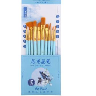 

Giorgione Brush Set G-188 | Kuas Lukis Set 10 Bird Series - Pink