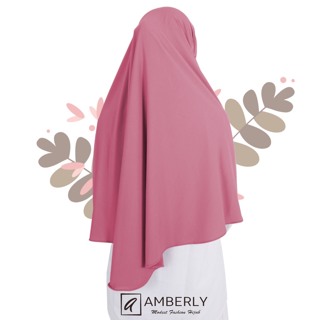 Amberly Rania Jilbab Instant Jersey Lubang Telinga Bahan Jersey Premium