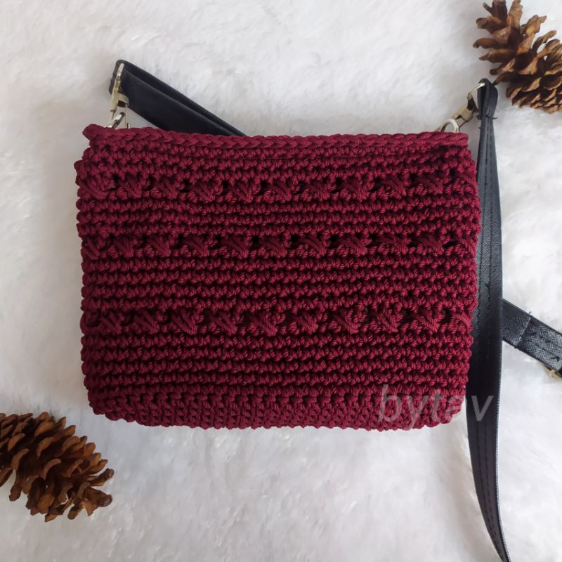 TAS RAJUT CUSTOM SLINGBAG RINGAN (bytav)