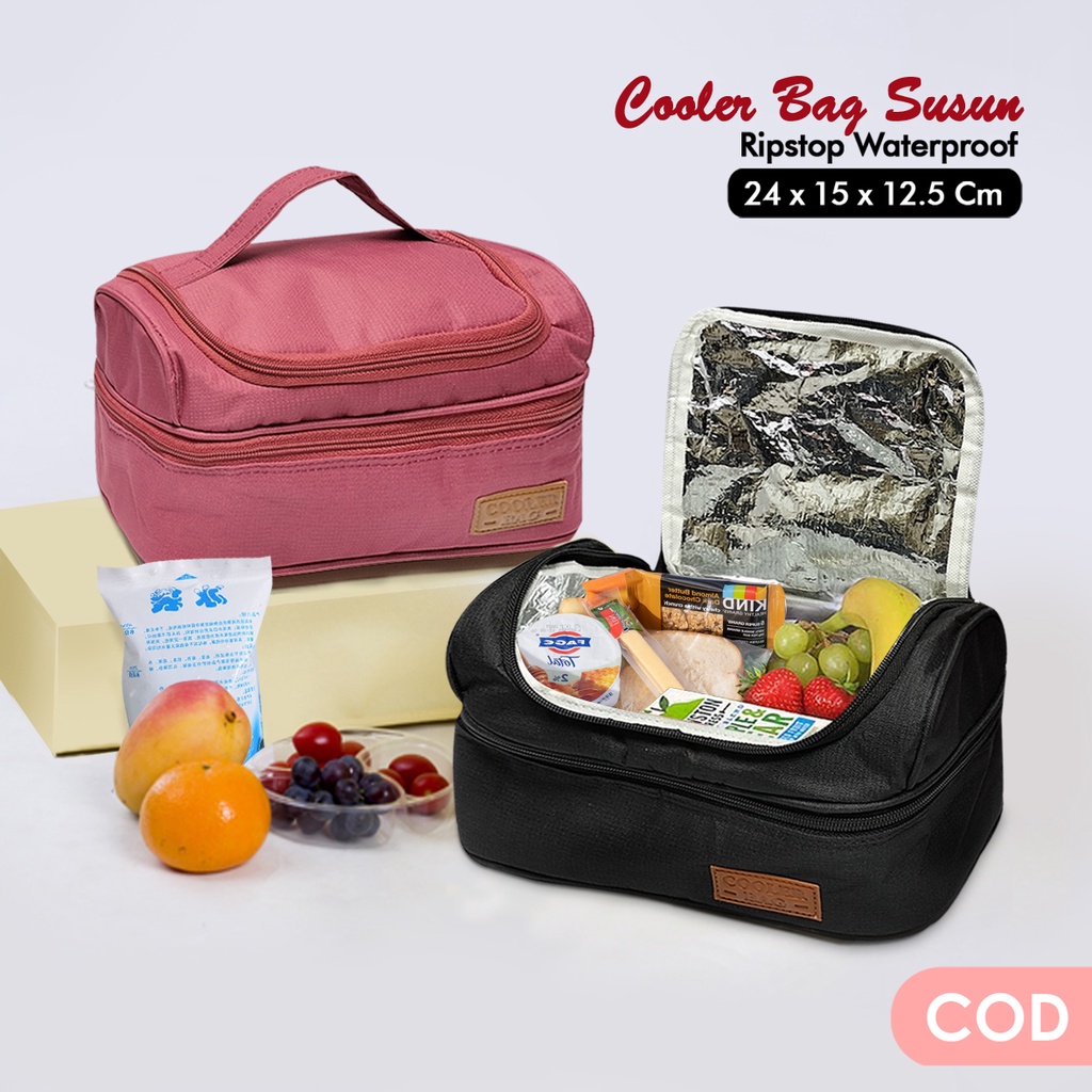 Cooler bag tas pendingin asi waterproof tas tempat botol asi dan ice gel tas Insulin inner aluminium foil tas penyimpanan asi anti air