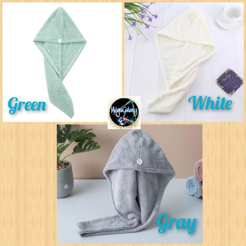 Handuk Rambut Keramas Microfiber Pengering Rambut Kepala Import Large 65x25cm