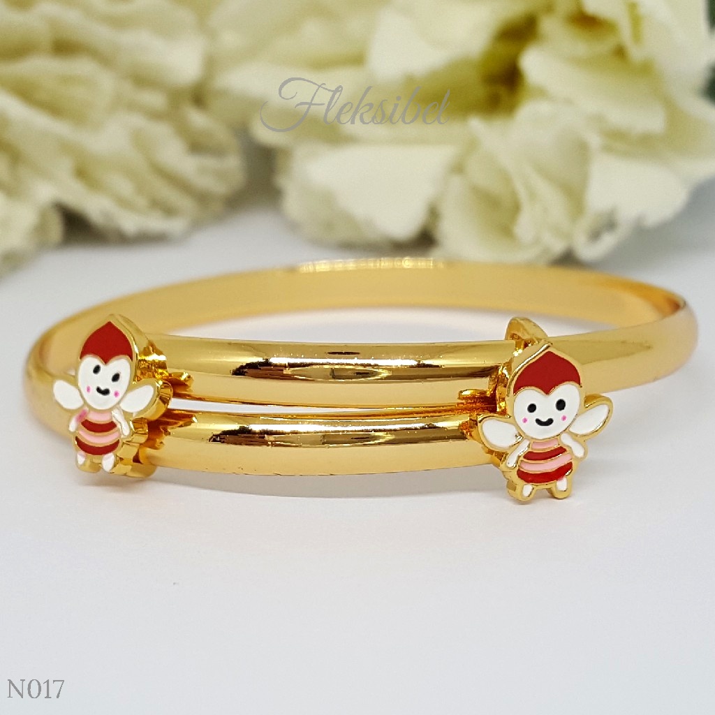 PGX Gelang Anak Xuping Aksesoris Perhiasan Bangle Bangkok Lapis Emas Premium - N019