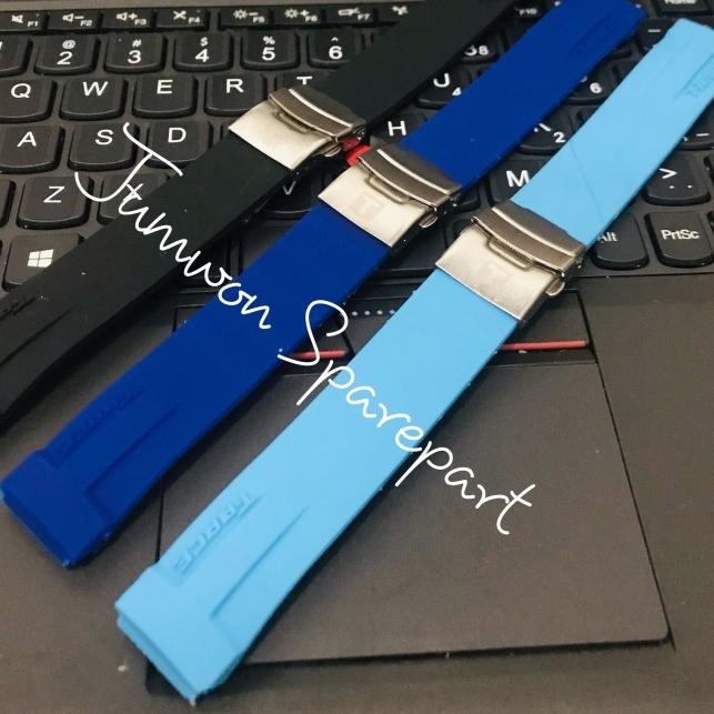 TALI RUBBER JAM TANGAN TISSOT TRACE T-RCE STRAP RUBBER TISSOT - Cokelat