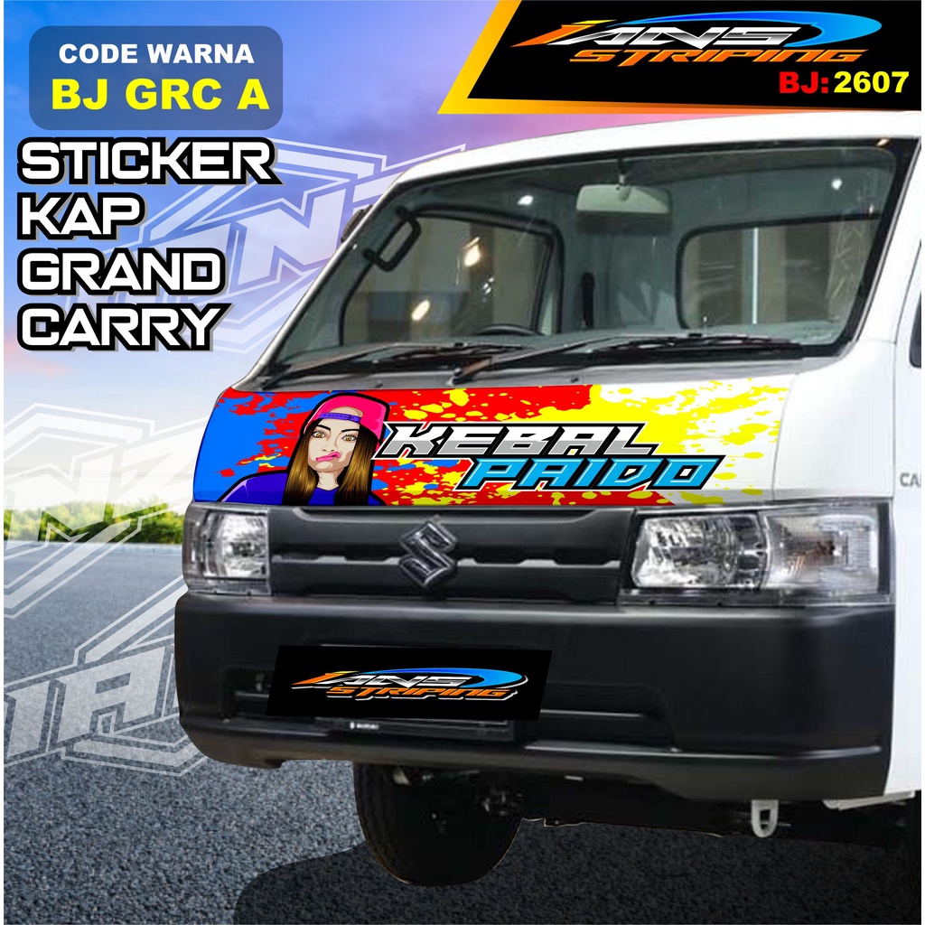 STICKER VARIASI KABIN DEPAN MOBIL CARRY / STIKER KAP DEPAN MOBIL GRANMAX PICK UP / STICKER TERBARU L300