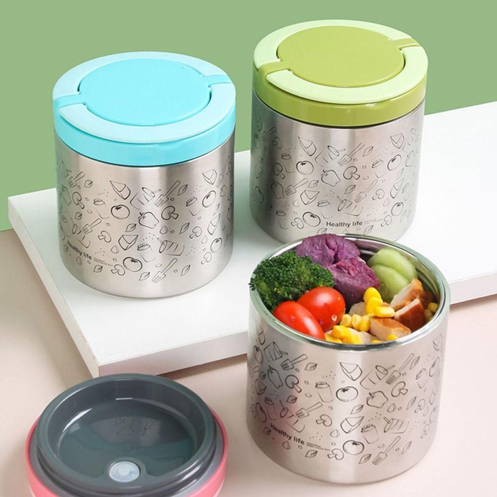 Top Thermal Insulation Lunch Box Anti Bocor304Stainless Steel Untuk Pelajar Pekerja Kantor Wadah Makanan