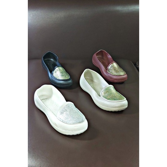 Sepatu Karet Wanita Q509 Slip On Jelly Shoes Empuk