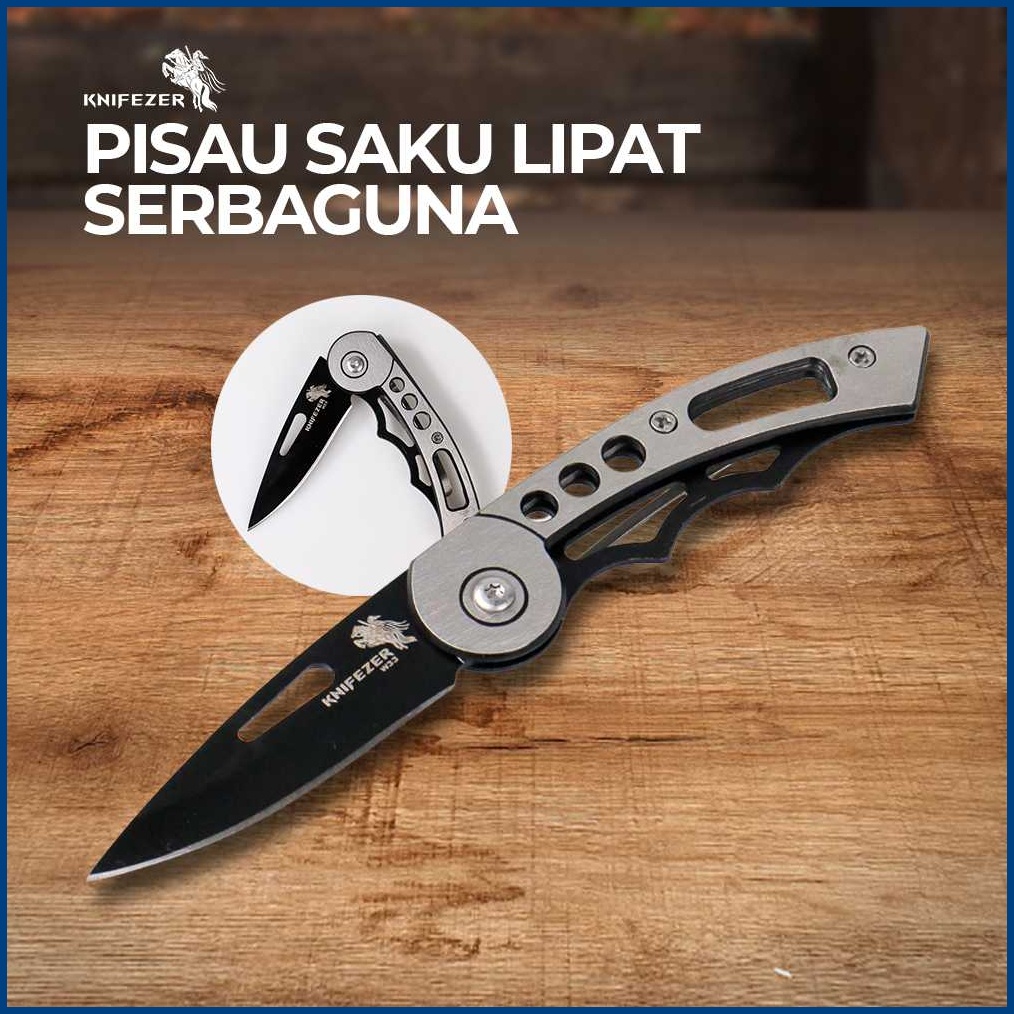 Pisau Saku Lipat Serbaguna Folding Portable Knife Survival Tool - Knifezer