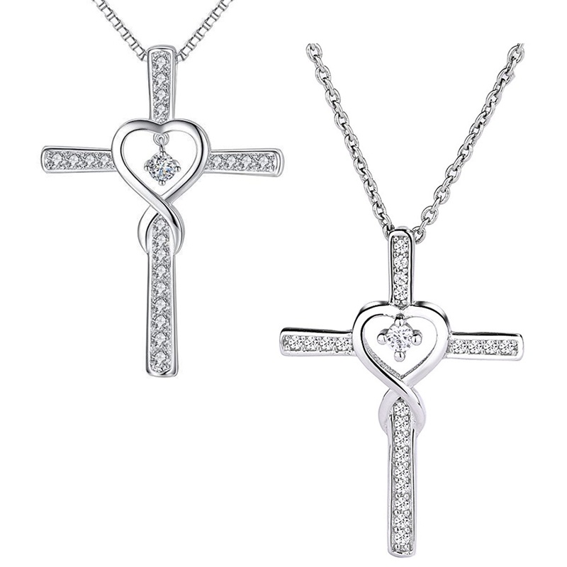 Fancyqube Kalung Rantai Liontin Hati Hollow Aksen Berlian Imitasi Gaya Korea Untuk Wanita