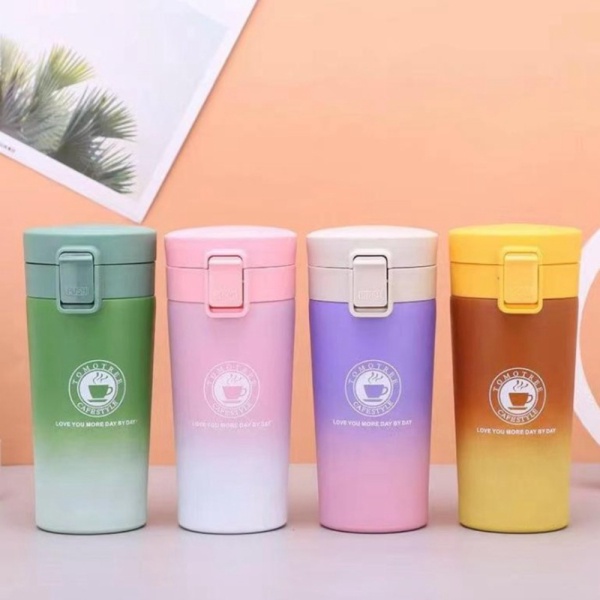 

Unik Termos Kopi Pelangi TOMOTREE CAFESTYLE Termos Coffee Mug Gelas - Pink Limited