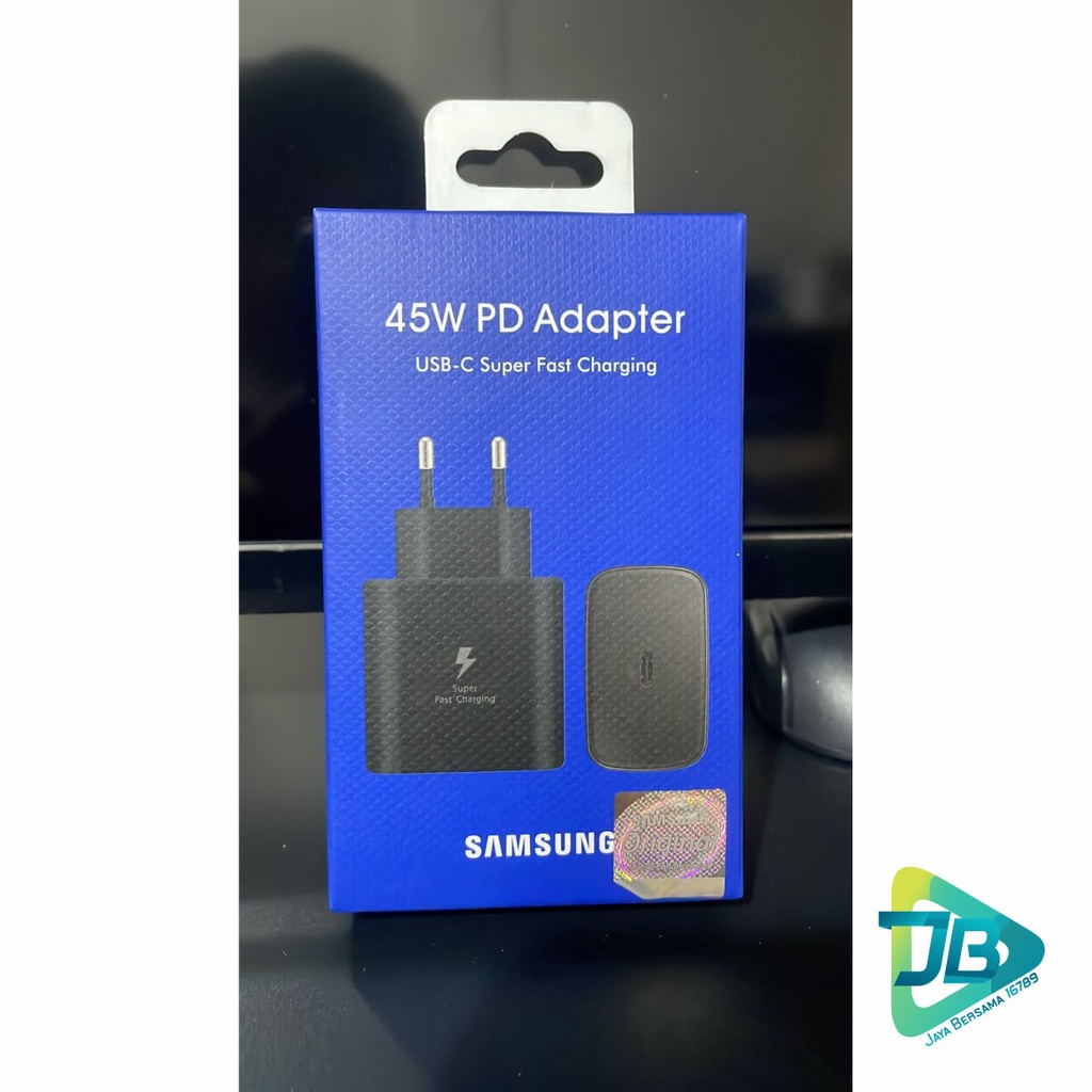 Adaptor Kepala batok Charger Casan Samsung Galaxy A33 A53 A73 5G a32 A52 a72 A52S note 10 note 20 S21 S21+ S21 ultra s22 s22ultra z flip 3 z fold 4 25W &amp; 45W Original USB C TO C Super Fast Charging JB6253