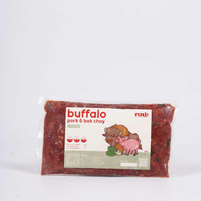 

BUFFALO, PORK & BOK CHOY WHOLISTIC MIX // RAW PET GOURMET