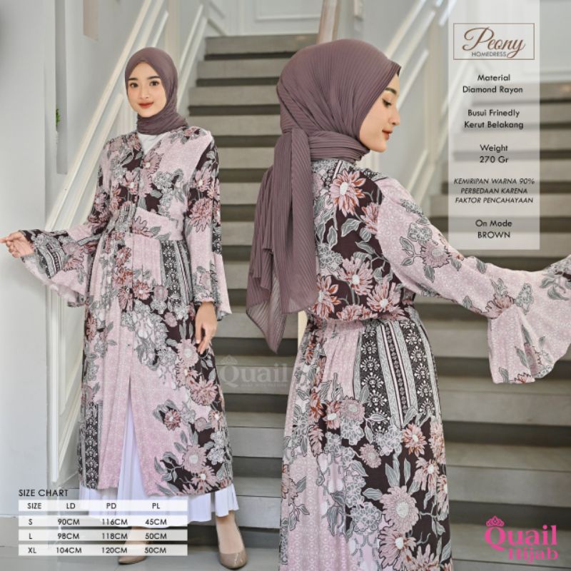 HOMEDRESS PEONY QUAIL/HIJAB/MUKENAH/GAMIS/DRESS/JILBAB/HIJAB INSTAN