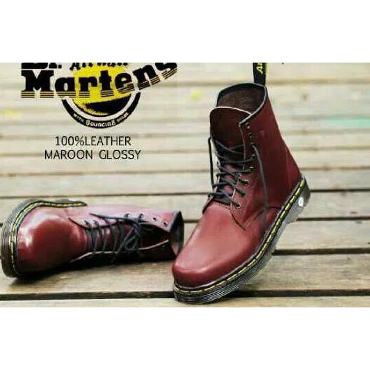 Sepatu Boots Pria Dr.Martin Boots Docmart 8 Hole Original Handmade - Hitam, 38
