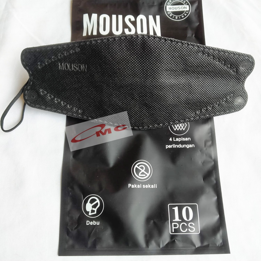 Masker Mouson Model Care Korea Face Mask 4Ply Isi 10 Pcs KF94-Hitam