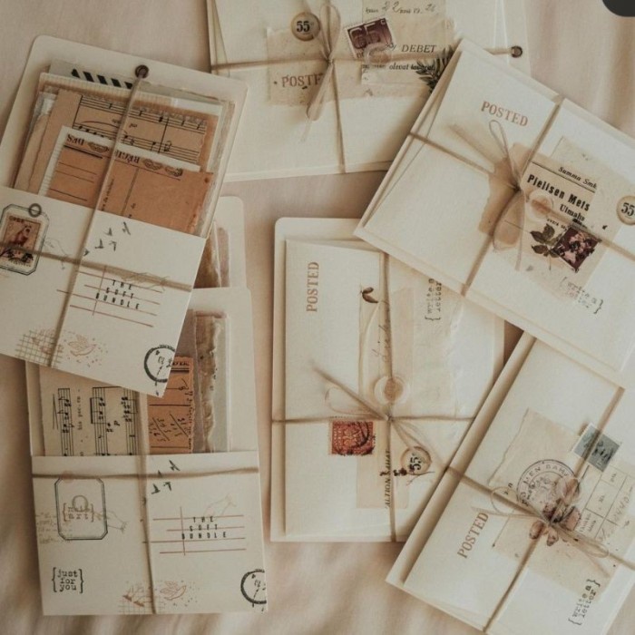 

Jurnal 60+ Bujo Kit Happy Mail Bundle Journaling Ephemera Paper Retro