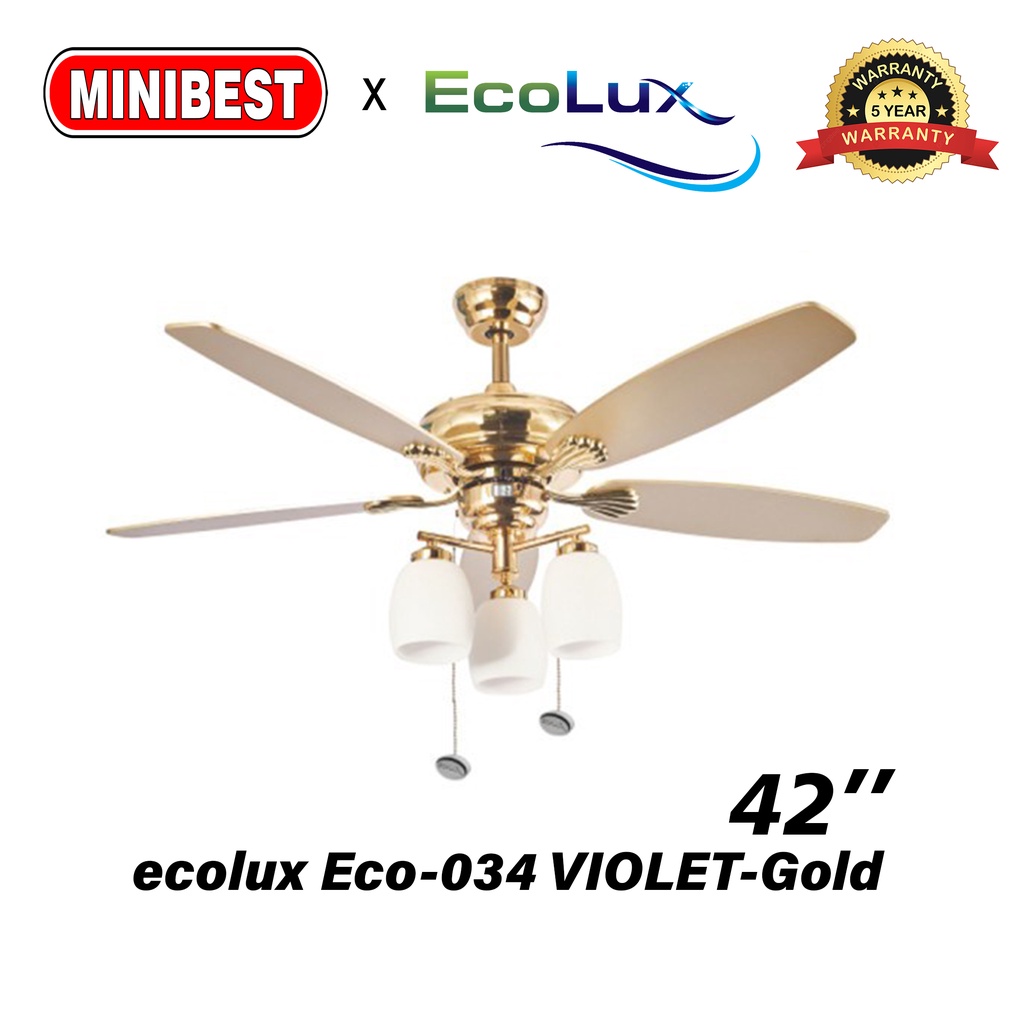 MB Kipas Angin Lampu gantung ecolux Eco-034 VIOLET