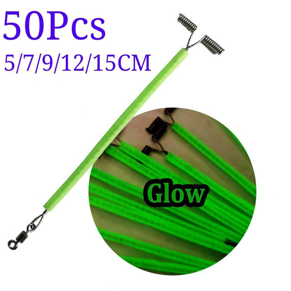 Top 50Pcs T-shape Fishing Swivels Cross Line Trisula Rolling Swivel Kawat Baja Leader Arm