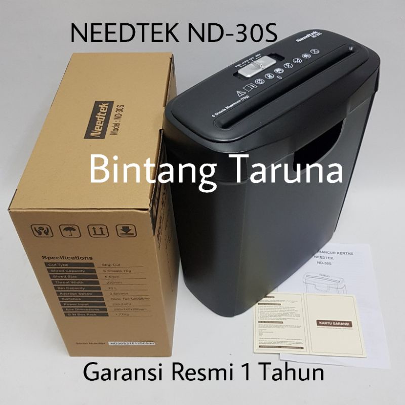 Mesin Penghancur Kertas Needtek ND-30S Paper shredder Needtek ND30S Mesin Penghancur Kertas Needtek ND30S
