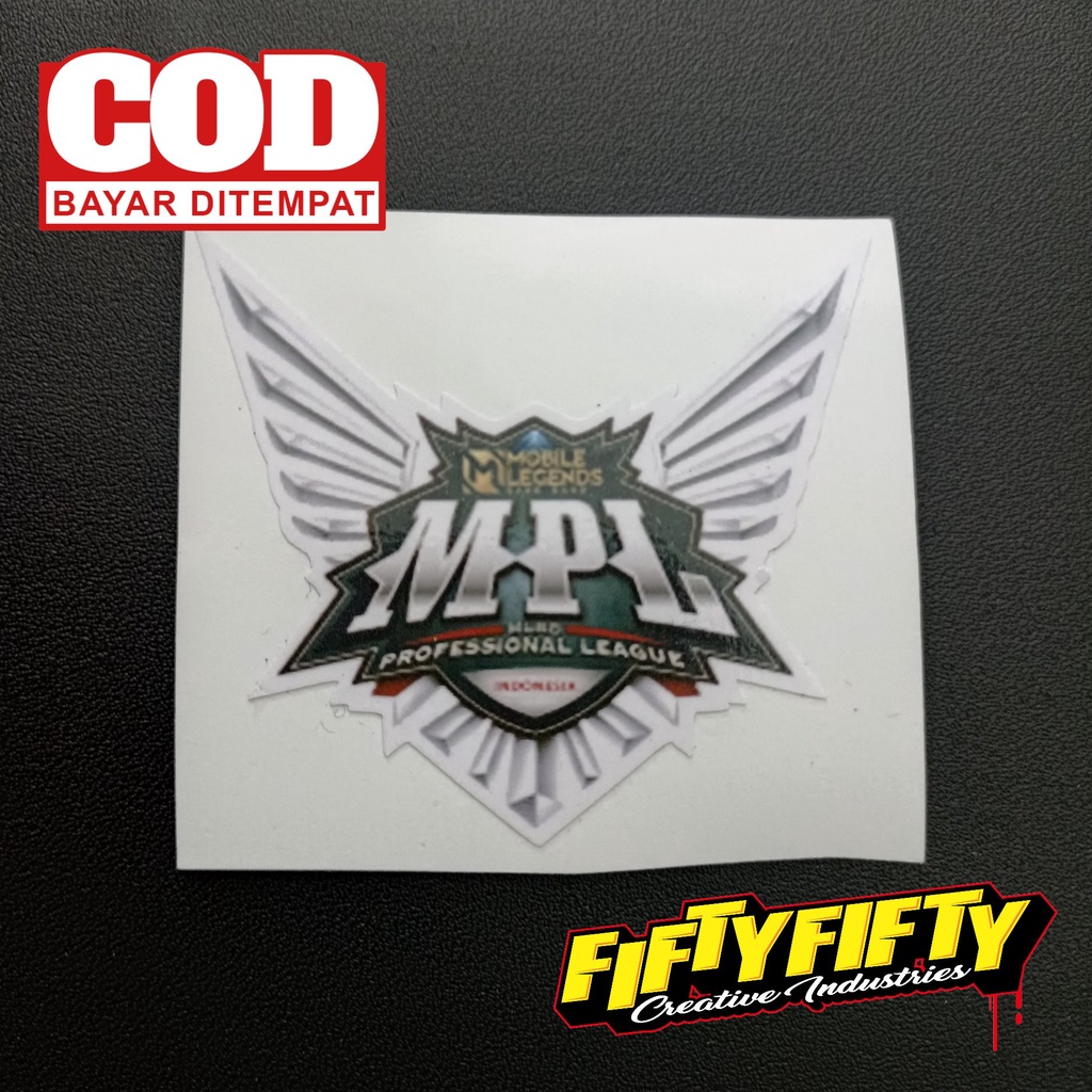 Stiker Print Cut MOBILE LEGENDS MPL Stiker Printing Laminasi Glossy Stiker Motor Mobil Helm Sudah Membentuk Pola Desain