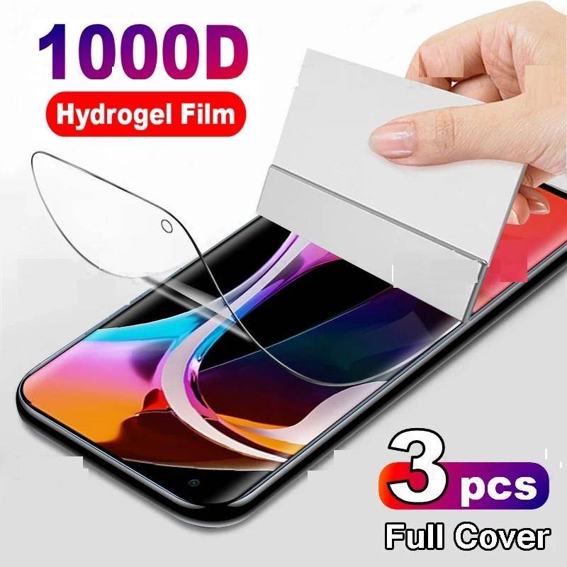 3pcs Film Pelindung Layar Hydrogel Untuk Xiaomi Redmi Note 10 10A 10C 9 9AT 9C 9T 10s 11 11s 7 8T 9 9s Pro Max 4G 5G