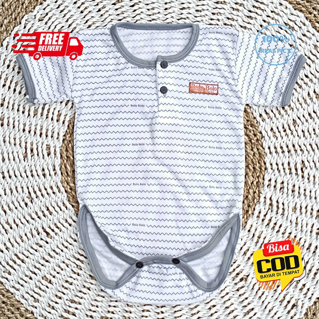 SALE 7.7 Serian Abu - 3 pcs Jumper Baju Bayi GREY SERIES 0 sd 6 Bulan merk SNI Bolo - Bolo