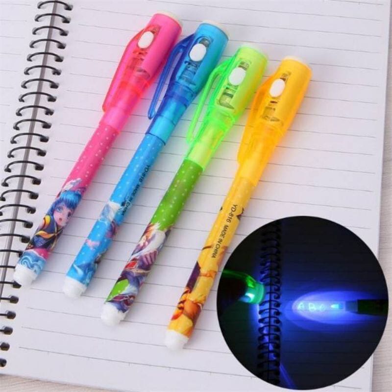 

3 Pcs Pulpen Contek Sinar Uv / Pulpen Contek Sinar / Pulpen Ajaib Contek Tinta Rahasia Magic