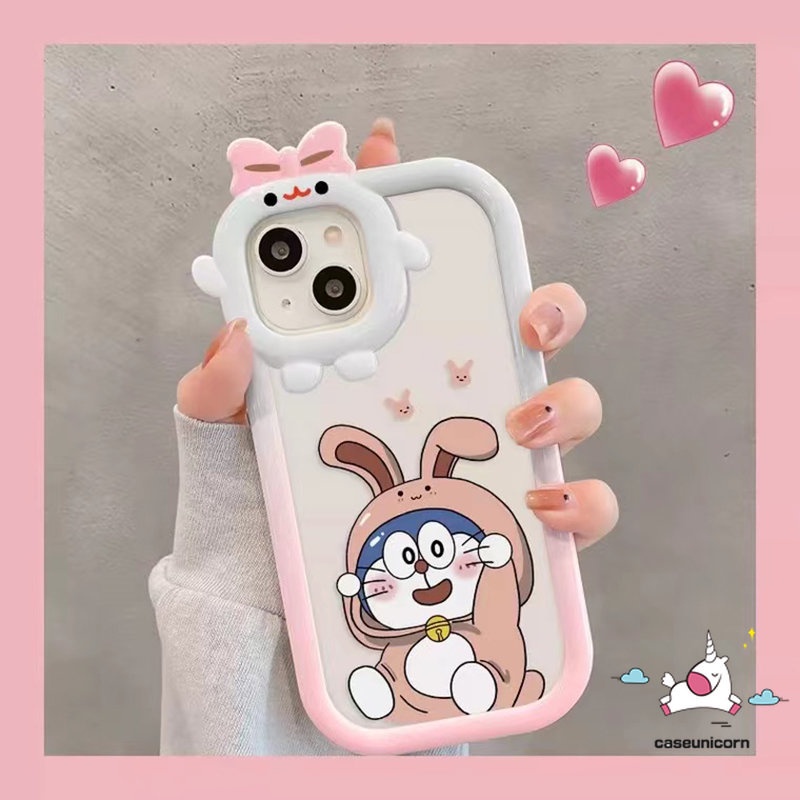 Casing Lensa 3D Bow Monster Kreatif Redmi Note11 11s 9 8 11Pro+10 10 Pro Redmi 9 9A 10 9T 10A 10C A1+9C NFC POCO M3 X3 NFC Pro Mi 11Lite Kartun Lucu Imut Doraemon Lembut Case Tempat Kotak Makan