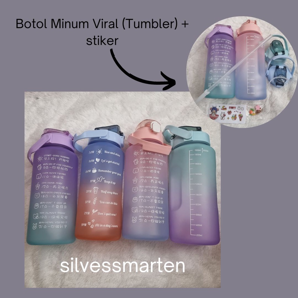 Botol Minum Viral 2L/Botol Minum Kekinian/BOTOL MINUMAN KEKINIAN KOREA