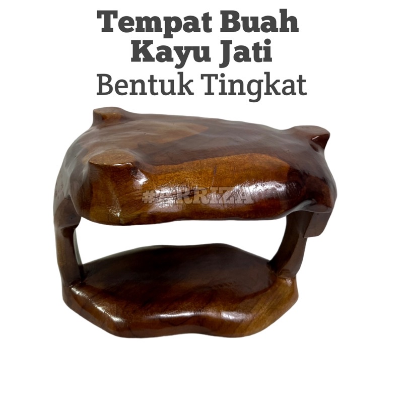 Tempat Buah Kayu Jati Model Tingkat