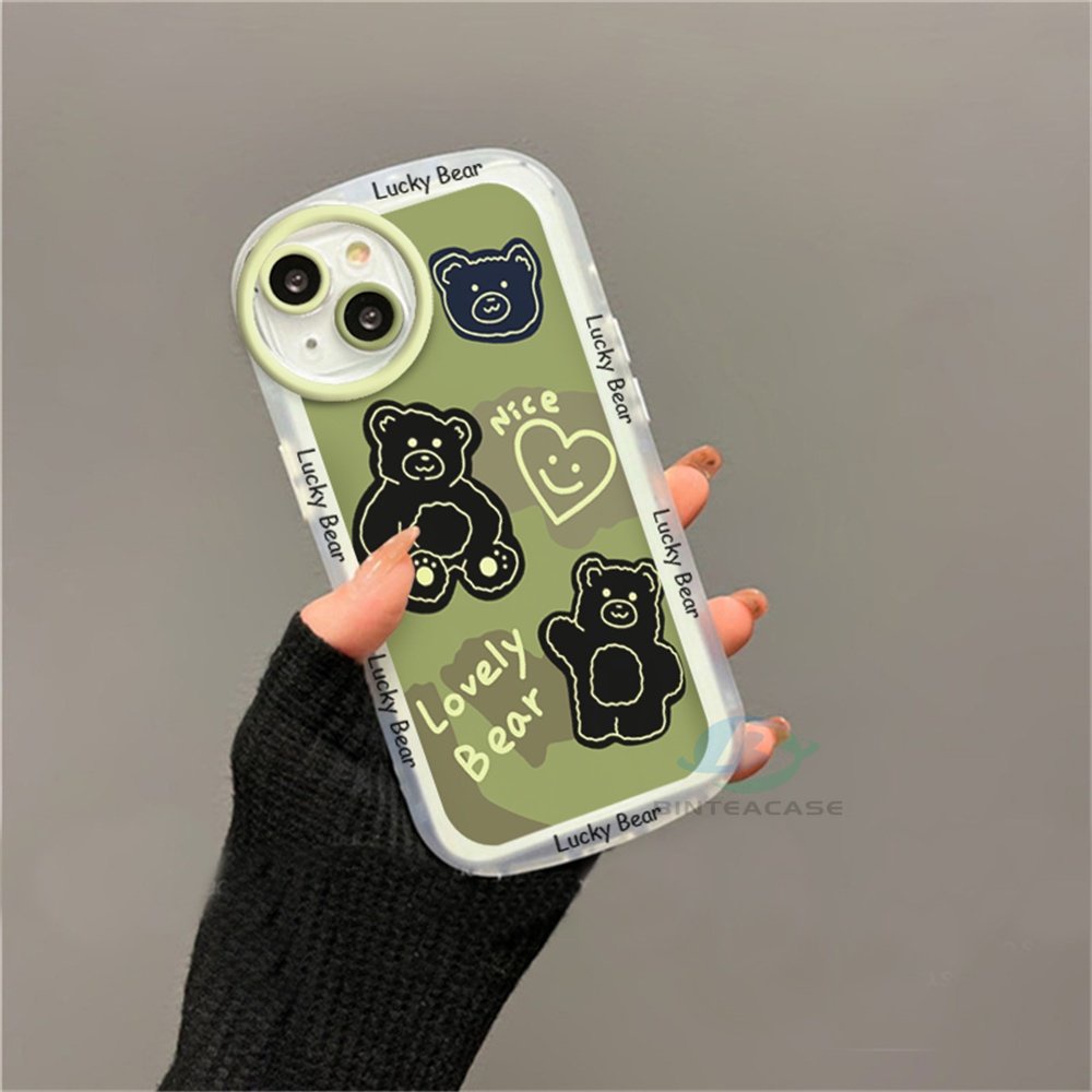 Soft Case TPU Motif Beruang Untuk Realme 5 5i 6i C3 C35 C21Y C25Y C21 RealmeC11 2021 C25 C15 C12 C2