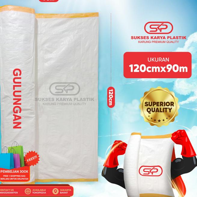 

KARUNG BAGOR LIS 1 OREN PLASTIK 1 ROLL 120 CM X 90 M KUALITAS SUPERIOR