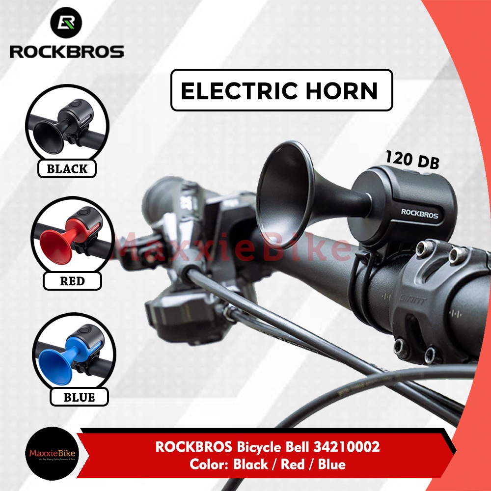 Jual ROCKBROS 34210002 Bel Elektronik Klakson Sepeda 120DB Bicycle Electronic Horn Waterproof