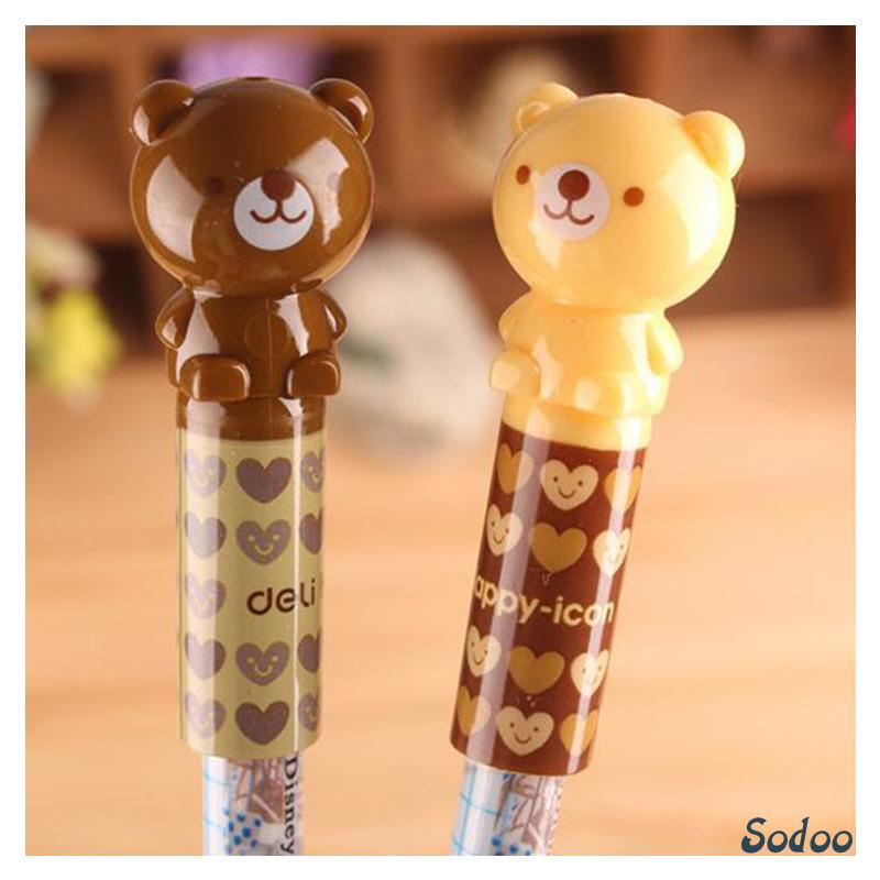 

4PCS Pensil Meliputi Tutup Pelindung Tutup Pensil Kartun Lucu Alat Tulis Siswa - SO