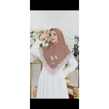 Ayumi SN hijab bergo crinkle premium 3d renda
