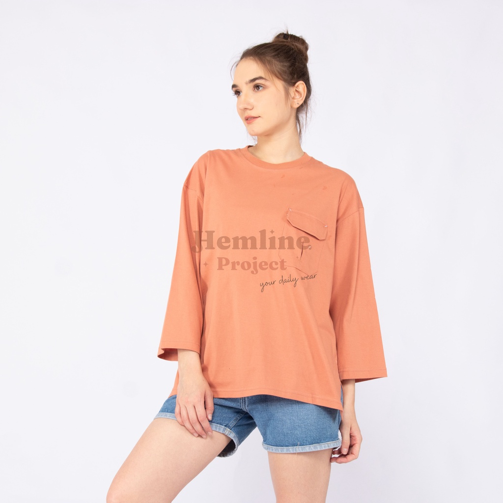 Haura Oversized Plain Top Teracota