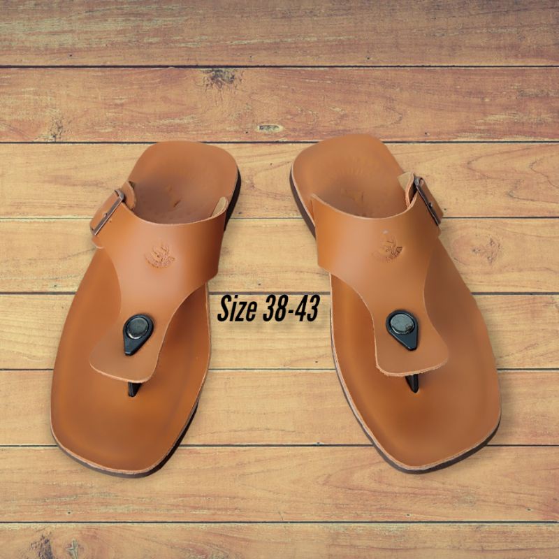 Sandal pria kulit asli original model jepit