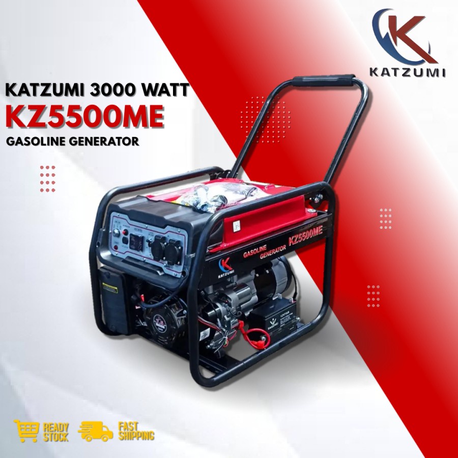 Genset 3000 Watt Bensin Katzumi KZ5500ME - Murah