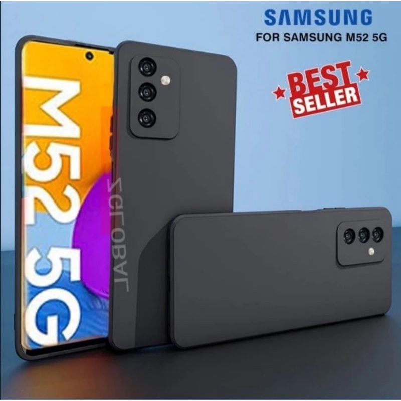 Case Samsung Galaxy M52 5G Casing Soft Softcase Silikon Hitam Silicone