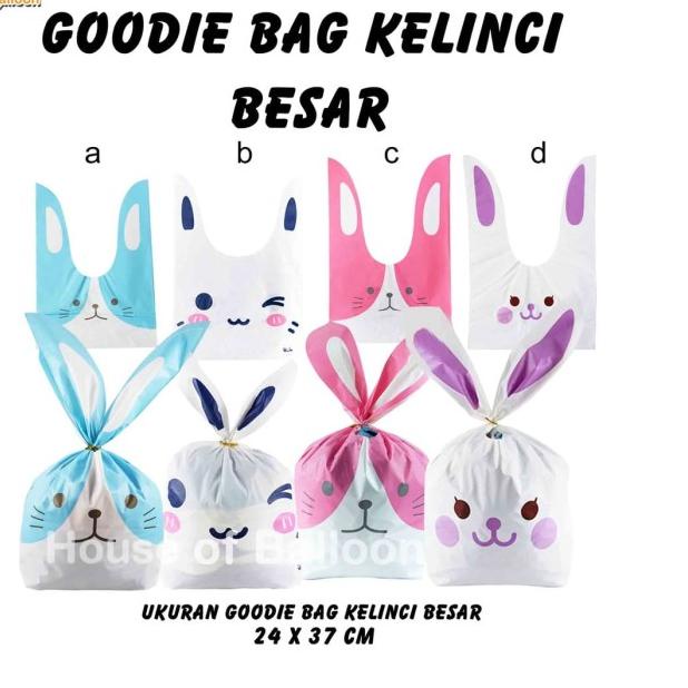 

Goodie Bag Kelinci Besar 24x37 cm - Cookie Bag (Food Grade) Per 50 Pcs