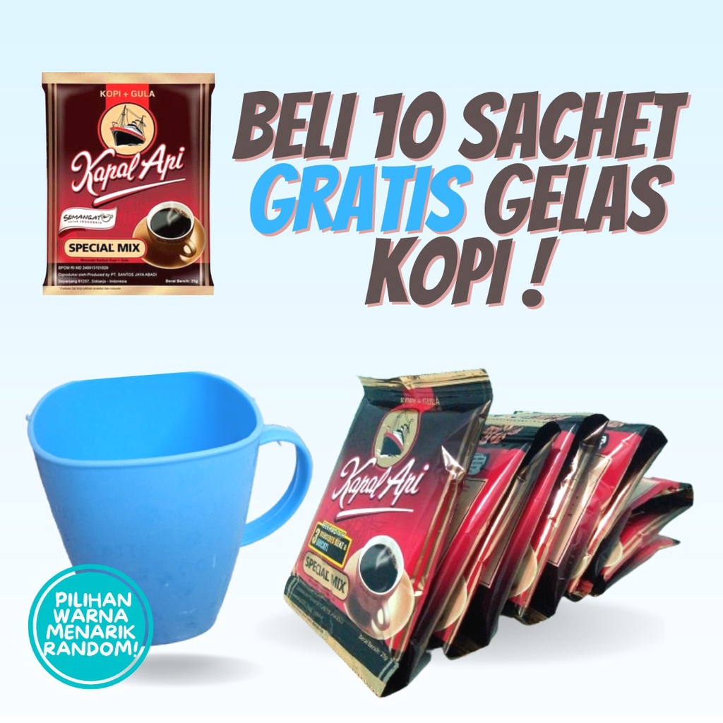 GOS - PROMO!!! BELI 10 SACHET KOPI KAPAL API GRATIS 1 GELAS KOPI