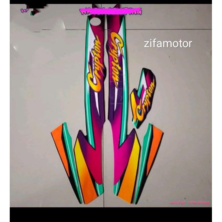 Striping decal polet sticker Yamaha Crypton Crypton tahun 1997 1998 1999 2000