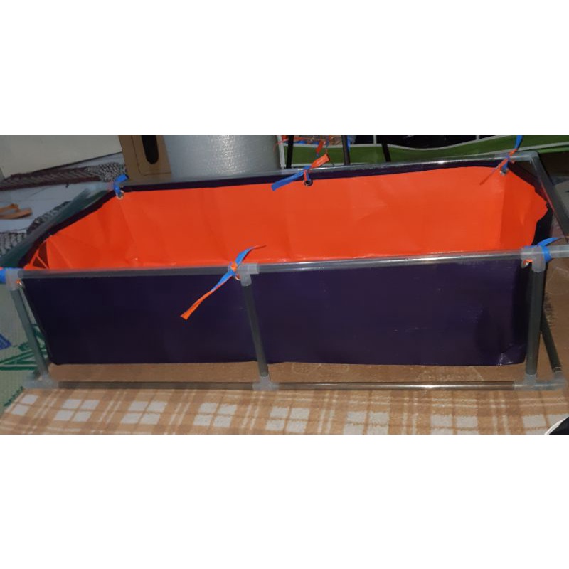 Kolam terpal dan rangka 100x50x25 tebal impor rangka kokoh HARGA PROMO