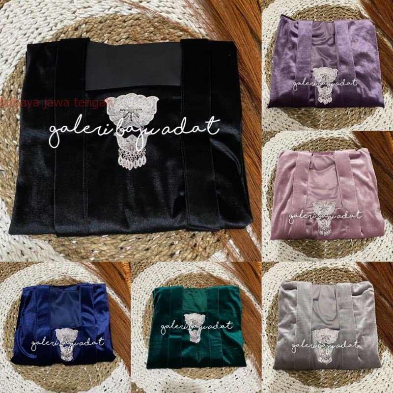 Set Kebaya Kutubaru + Bros Susun / Kebaya Bludru Kutubaru Kebaya Bludru