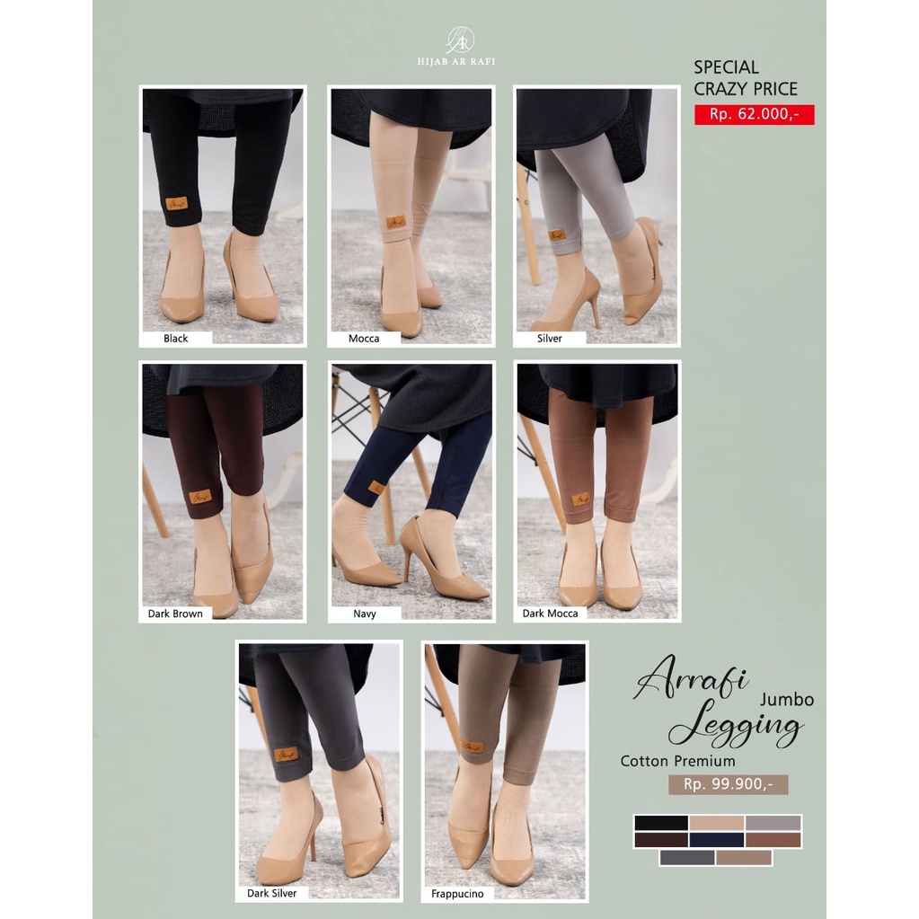 TERBARU ✔️ Legging ARRAFI Jumbo promo bahan Adem leging daleman rok dan gamis