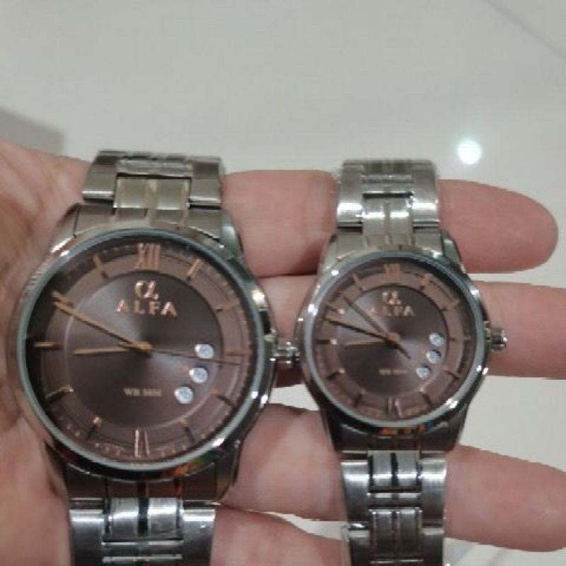 Jam tangan Alfa Original 88136 Man Silver (COD)