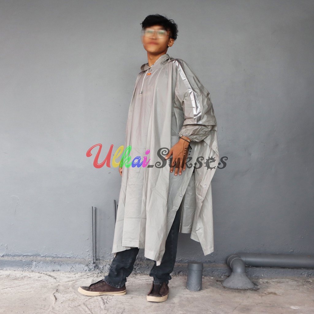 Elmondo Jas Hujan Ponco Lengan Personal 710 - Raincoat Dewasa Ponco Lengan Pria Wanita Murah