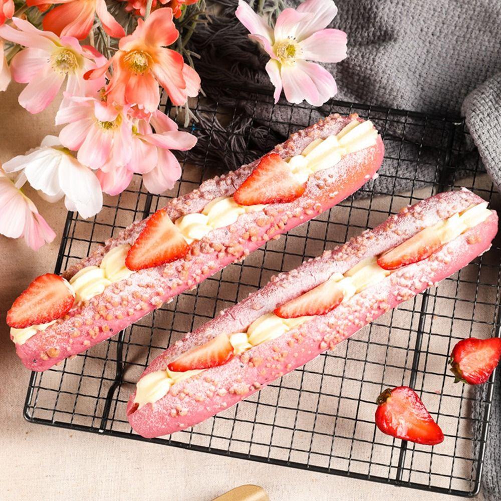 Top Baguette Cake Pan Bakeware Pastry Dish Alat Panggang Roti Pizza Pie