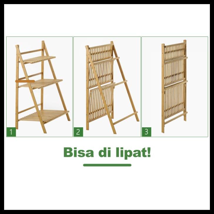 Mainland Rak Tanaman Bunga Kayu Lipat Susun Wood Plant Stand Hrk202