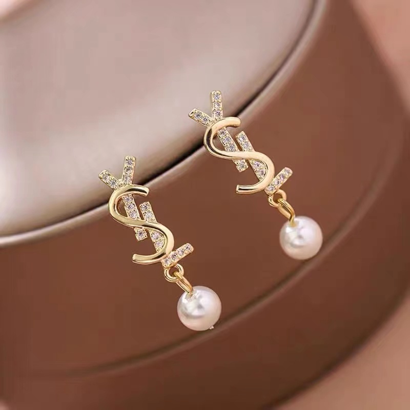 Anting Tusuk Gantung Bahan Sterling Silver 925 Gaya Retro / Korea / Trendy Untuk Wanita